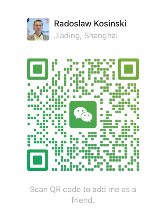 WeChat QR code - Radoslaw Kosinski, Omiko Marine